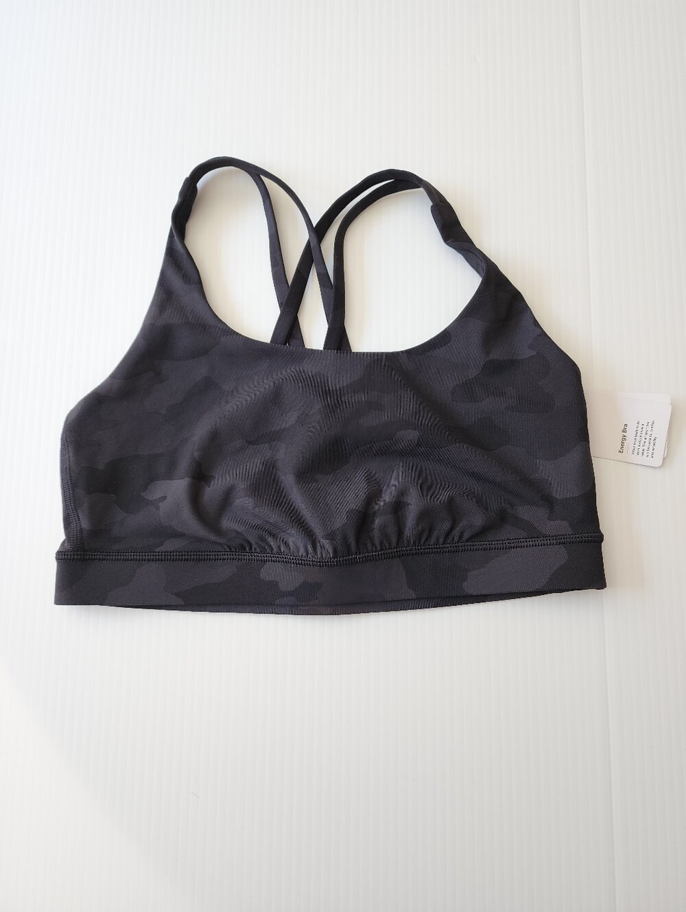 Lululemon NWT Energy Bra Heritage 365 Camo Deep Coal Multi Sz 8
